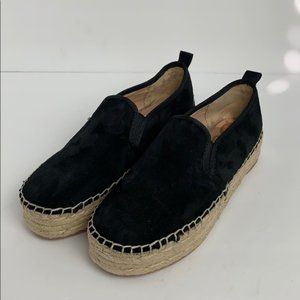 Sam Edelman 7M Espadrille Suede Black Like NEW